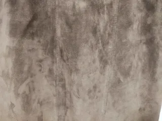 Falda recta midi ante marrón