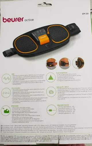 Beurer EM39 Cinturón Abdominal EMS