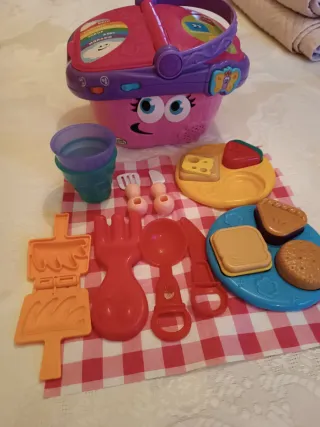 Cesta de picnic infantil con formas