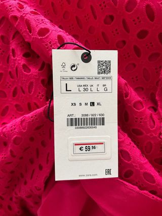 Vestido midi rosa de Zara