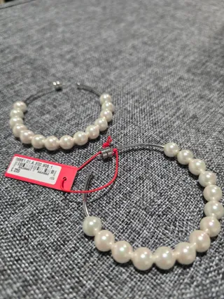 Pendientes Aro Majorica Perlas Blancas