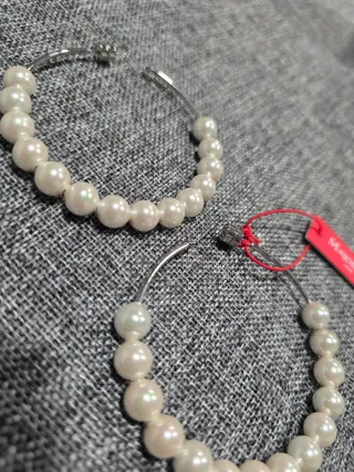 Pendientes Aro Majorica Perlas Blancas