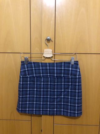 Minifalda cuadros azul y blanco Talla S