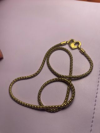 Collar Pandora Cadena Tachuelas Corazón Oro