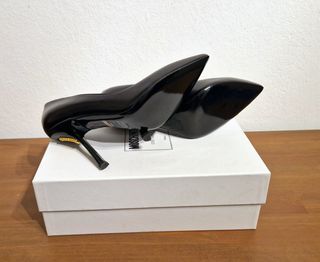 Decolletè con tacco, pelle, nero, Moschino, n.40