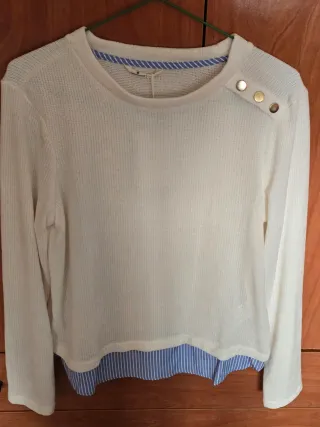 Jersey blanco Springfield mujer