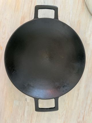 Wok Ghisa Giapponese 33cm con Coperchio Vetro