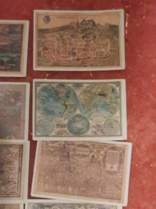 26 Autocolantes Mapas Antigos Retro