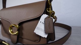 Borsa Coach Tabby Pelle Marrone Oro