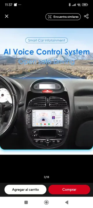 Autorradio Peugeot 206 - Pantalla Táctil