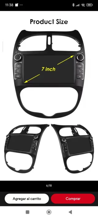 Autorradio Peugeot 206 - Pantalla Táctil