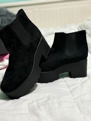 Botines negros plataforma