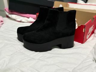 Botines negros plataforma