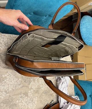 Maletín piel Zara hombre