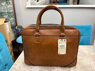 Maletín piel Zara hombre