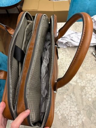 Maletín piel Zara hombre