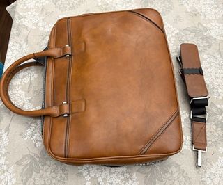 Maletín piel Zara hombre