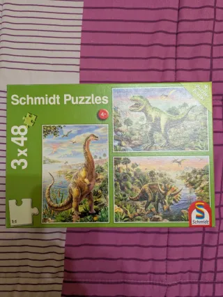 Puzzle Schmidt 3x48 Dinosaurios