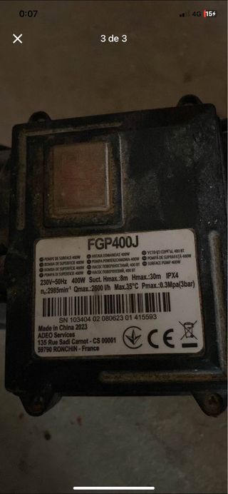 Bomba de Superficie FGP400J 400W