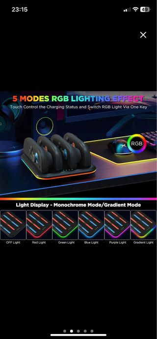 Base carga Joycon para Nintendo Switch 2