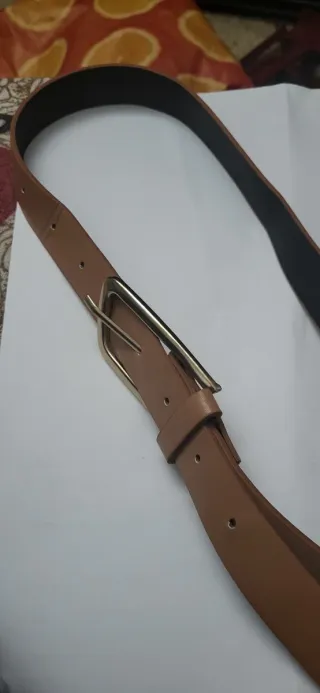 Cinturón de vestir mujer marrón y dorado