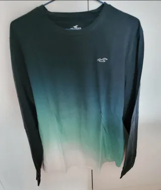 Camiseta Hollister Talla L Degradado