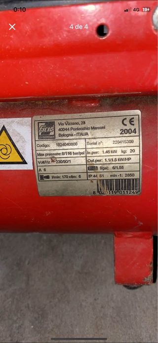 Compresor de aire FIAC 1.5 HP