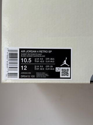 Nike SB Air Jordan 4 Retro Navy (44.5)