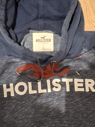 Sudadera Hollister Azul y Gris