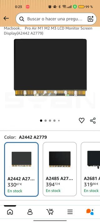 Pantalla LCD Negra