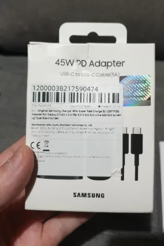 Caricabatterie Samsung 45W Nero Nuovo