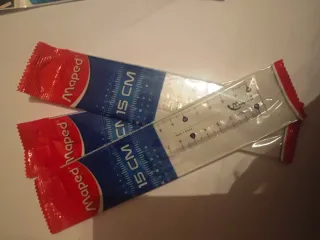 Pack 3 Reglas Maped Transparentes 15 cm