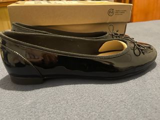 Bailarinas Clarks Negras de charol Talla 39