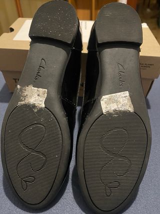 Bailarinas Clarks Negras de charol Talla 39