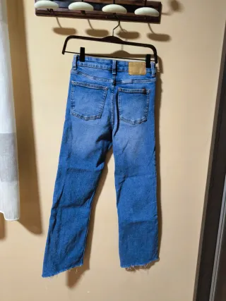 Vaqueros Zara Rectos Deshilachados