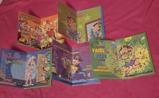 Set 5 Cartoline Divertenti Compleanno