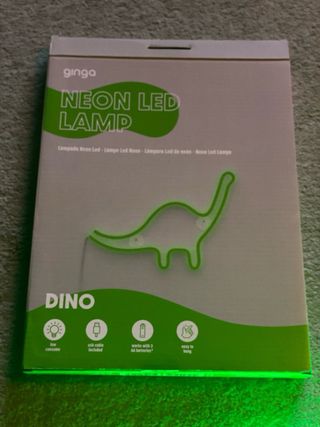Lampada LED Dinosauro Neon Verde