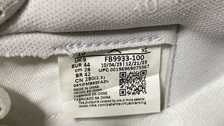 Nike Air Jordan 1 Low 85 Blanco/Gris talla 44