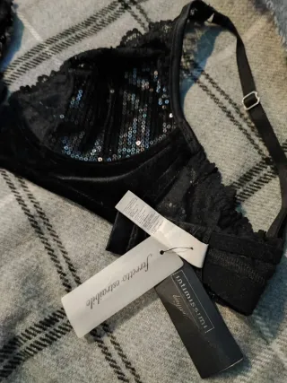 Sujetador o top fiesta Intimissimi Negro con Lente