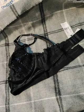 Sujetador o top fiesta Intimissimi Negro con Lente