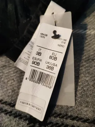 Sujetador o top fiesta Intimissimi Negro con Lente