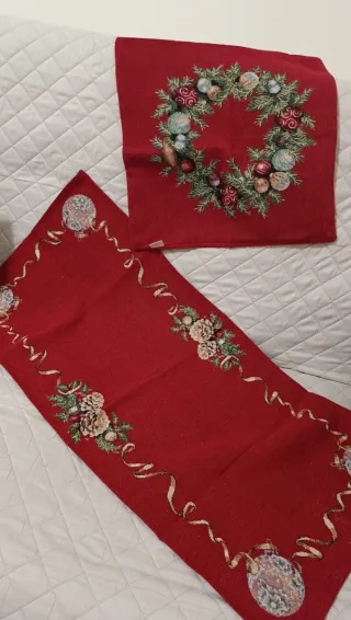 Set Runner e Cuscino Natalizio