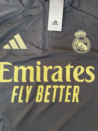 Chándal Real Madrid Adidas Gris y Amarillo