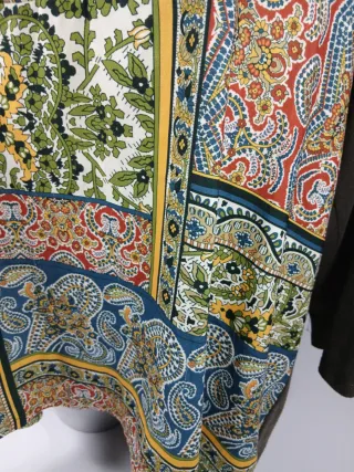 Túnica Blusa XXL AdeT Paisley Boho Multicolor