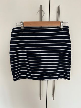 Minifalda de rayas azul y blanco