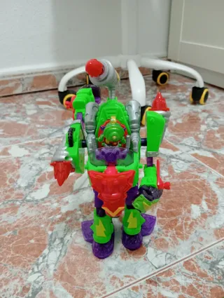 Superthings Coche Robot con Muñeco y Lanzador