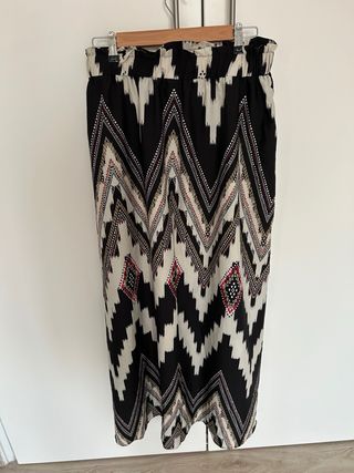 Falda larga estampada