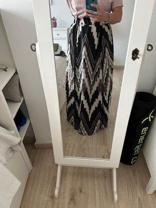 Falda larga estampada