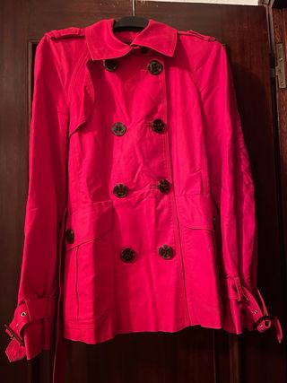 Parka Zara Roja Mujer