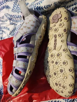 Sandalias Geox Mujer o Niña Morado/Gris